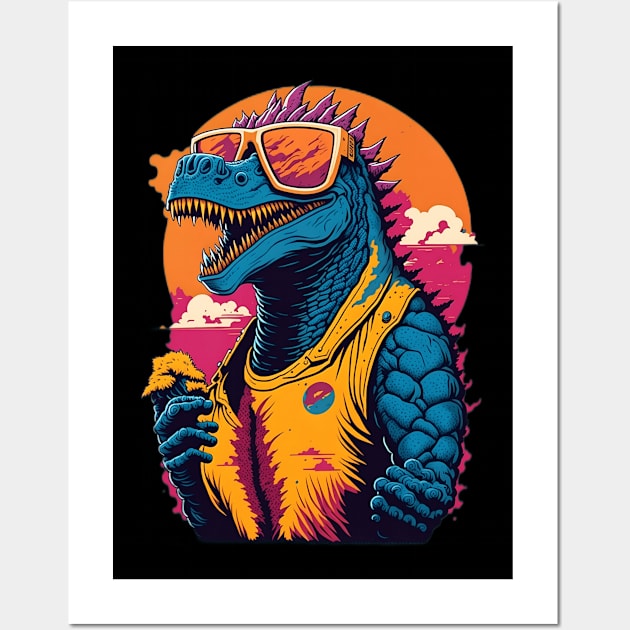 Retro Godzilla Wall Art by Shop Goods